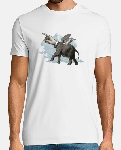 Playera flying elephant