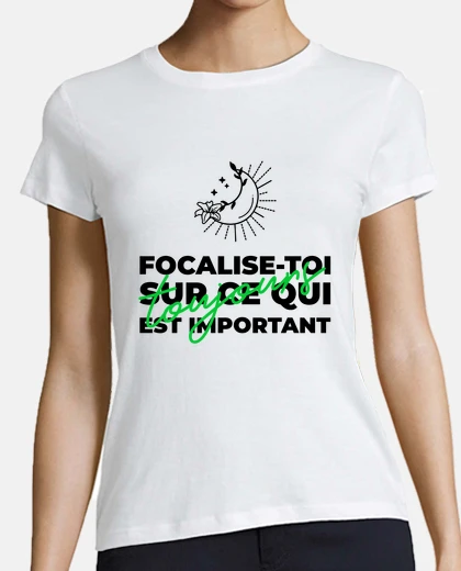 T-shirt focus importante citazione umorismo