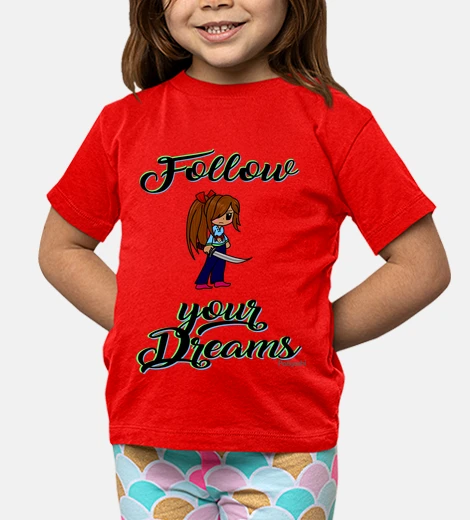 Ropa Follow your Dreams - Niño, manga corta, naranja