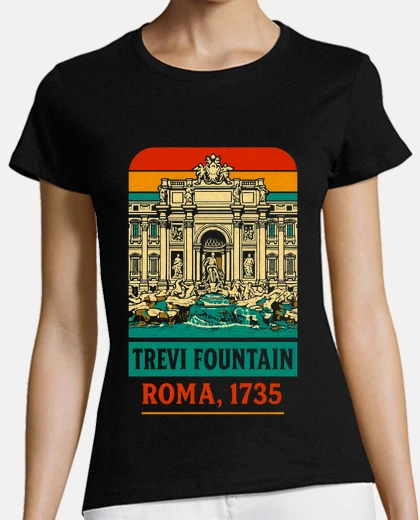 T-shirt fontana di trevi roma italia 1735