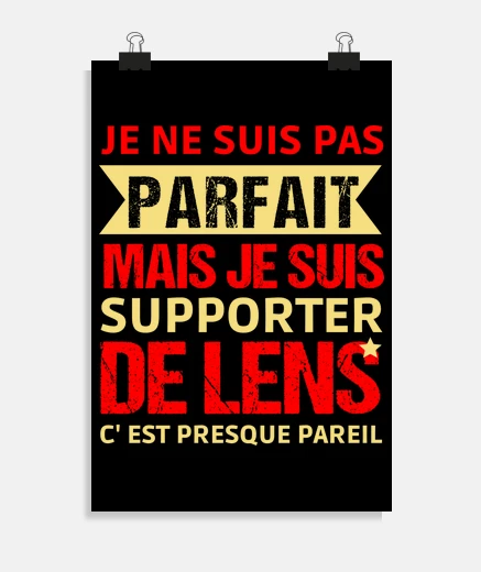 Poster Foot supporter de Lens cadeau football