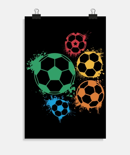 Poster football abstraction abstract logo poster to personalize poster