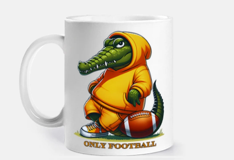 Mug football américain crocodile