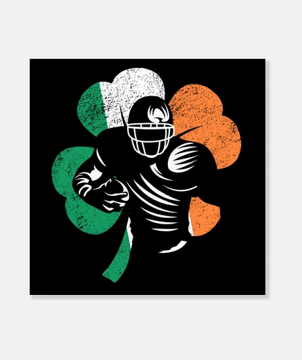 Tableau football américain st patrick drapeau i