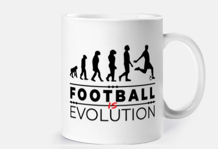 Mug Football is evolution Message Humour