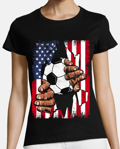 Tee-shirt football joueur de football drapeau amé