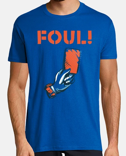 Tee-shirt football sport joueur carton rouge faut