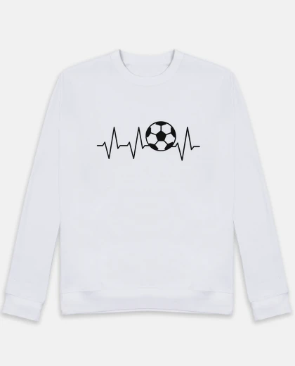 Hoodie footballer heartbeat football pulse