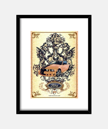 Cuadro Ford Mustang, Vintage Poster