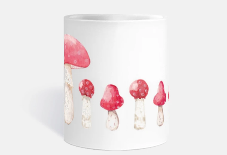 Cup forest mushroom family