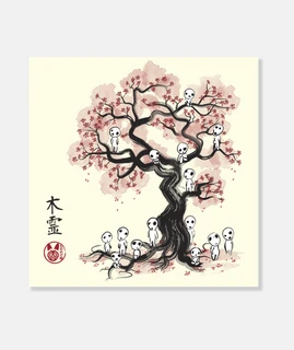 forest spiriti sumi-e
