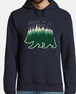 foresta verde all&#39;interno di un orso grizzly