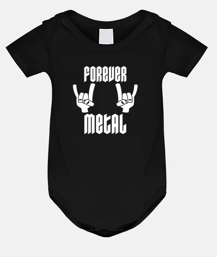 Ropa forever metal heavy metal cuernos de diablo blanco
