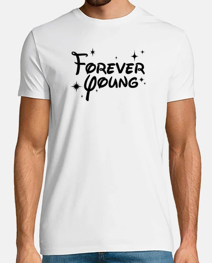 Tee-shirt forever young - noir