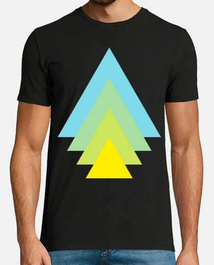 T-shirt forme astratte delle montagne dei trian
