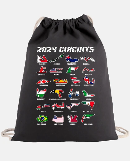 Bolsa Fórmula 1 Circuitos 2024 Banderas