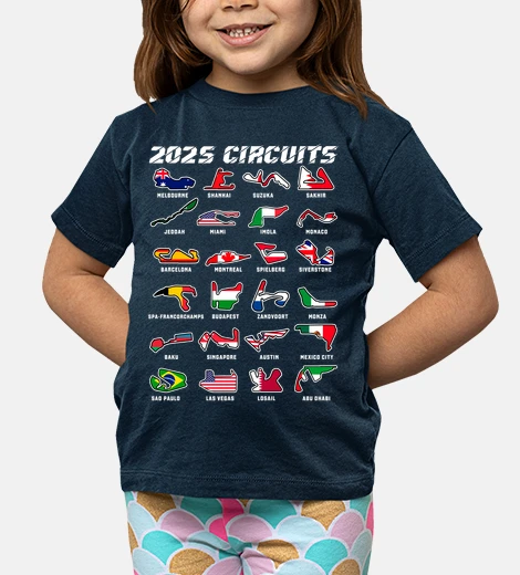 Ropa Fórmula 1 Circuitos 2025 Banderas Regalo Coches Racing