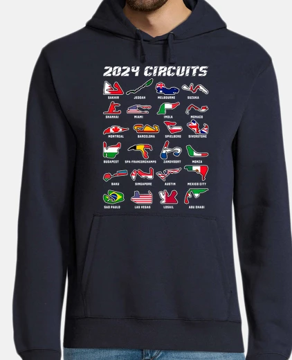 Hoodie formula 1 circuits 2024 flags gift cars racing