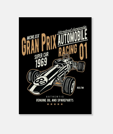 Lienzo FÓRMULA 1 RETRO 1969 GRAN PRIX F1