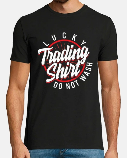 T-shirt fortunato commerciante di magliette commerciante forex mercato dei cambi divertente commerciante di 