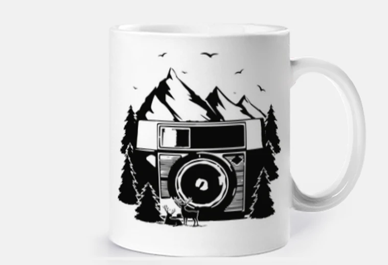 Taza foto de la montaña