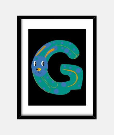 Quadro foto per bambini con la lettera g