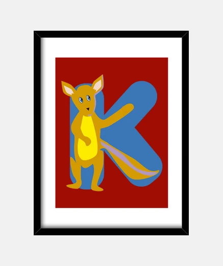 Quadro foto per bambini con la lettera k