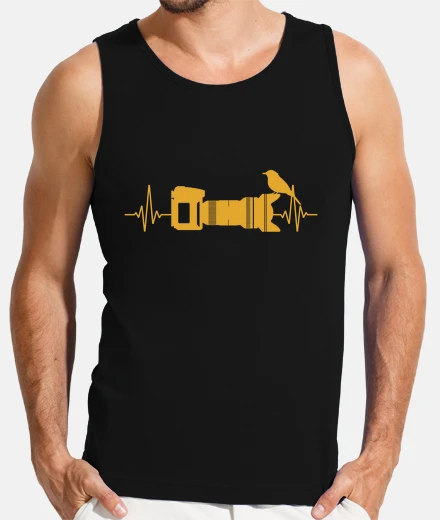 T-shirt fotocamera per il birdwatching fotograf