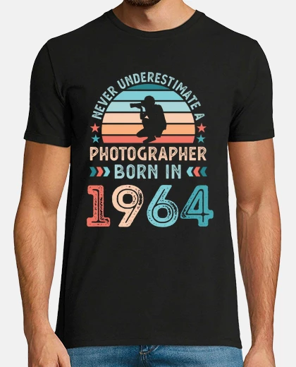 T-shirt fotografo nato nel 1964 60° compleanno