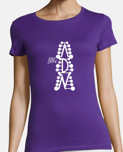 Tee-shirt fou de votre adn mon amour bl