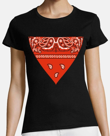 Tee-shirt foulard rouge bandana