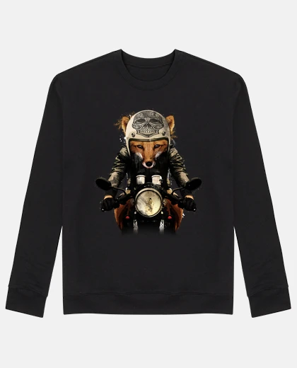 Hoodie fox biker