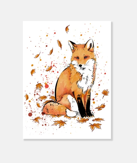 Wall fox in the snow