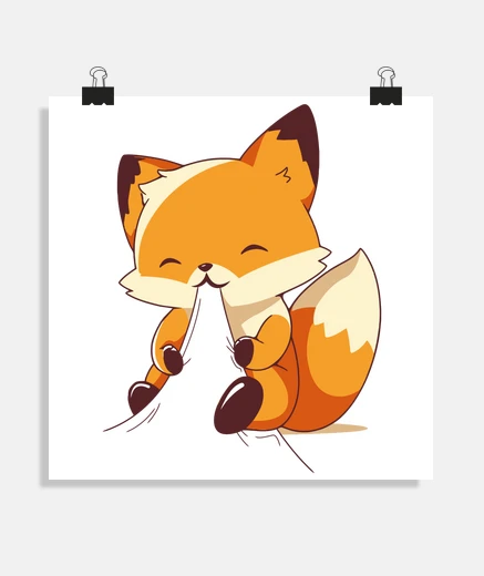 Poster fox who eats the polo shirt top poster poster children&#39;s room baby bb book