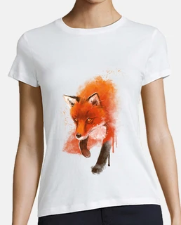 fox ink illustration - watercolor animal