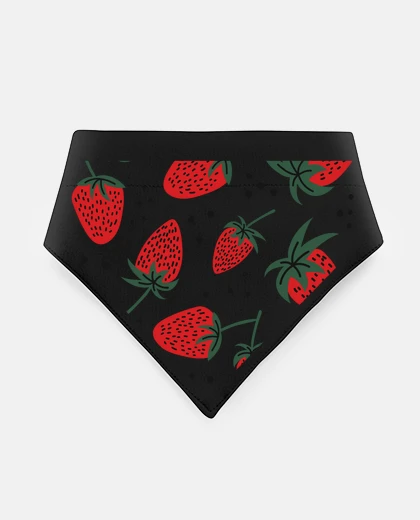 Mascotas fraises pour décoration pattern tissus toutou  coulis sirop 
