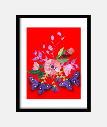 Framed frame , butterflies