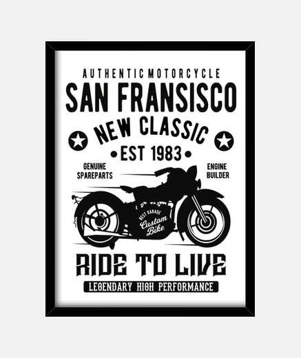 Framed frame biker 1983 american custom motorcycle motorcycles bikers racers old school biker 80s