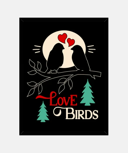 Framed frame love animals birds bird love birds forest