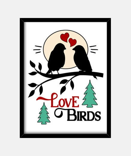 Framed frame love animals birds bird love birds forest