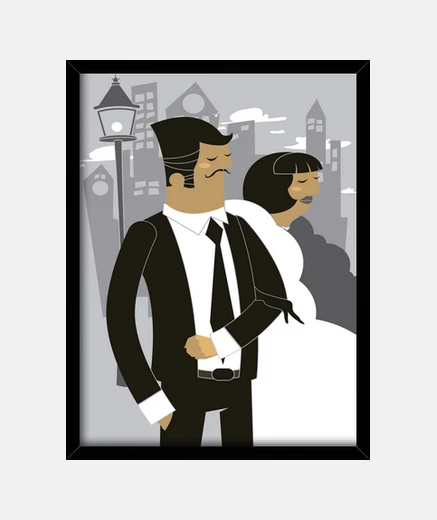 Framed frame married married married retro