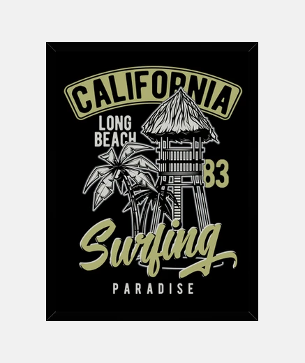 Framed frame surfing california long beach 1983 80s retro surf usa