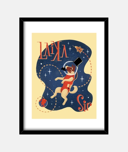 Framed framed sir laika