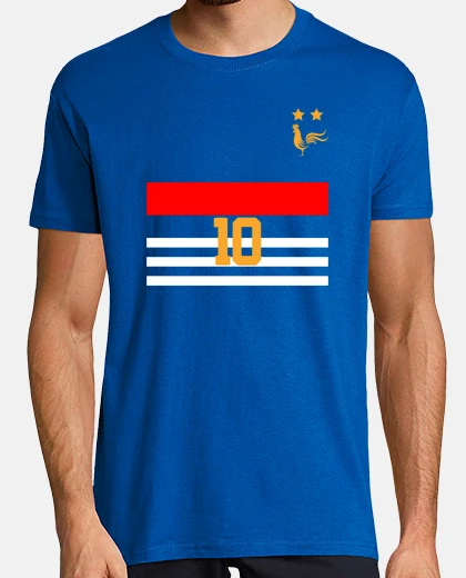 Tee-shirt France numéro 10 maillot de foot supporter de l équipe de France 