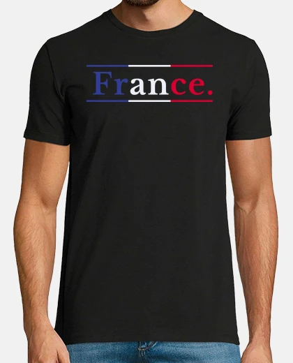 T-shirt francia bandiera blu bianco rosso patrioti