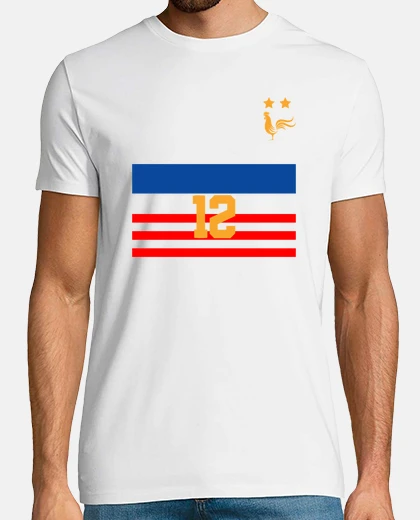 T-shirt francia numero 12 maglia da calcio sostenitore della squadra francese france