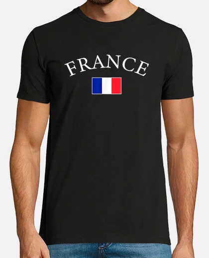 T-shirt Francia per i francesi con la bandiera 