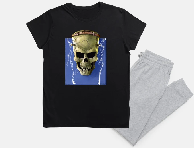 Pyjama frankenstein skull