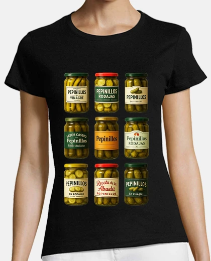 Camiseta Frascos de Pepinillos Encurtidos Dieta