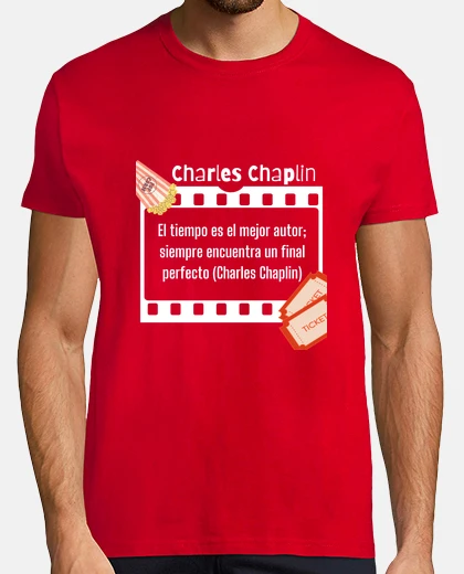 T-shirt frase di charles chaplin